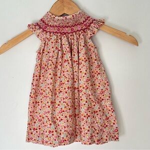 Luli & Me Girl Smocked Floral Dress Size 12 months